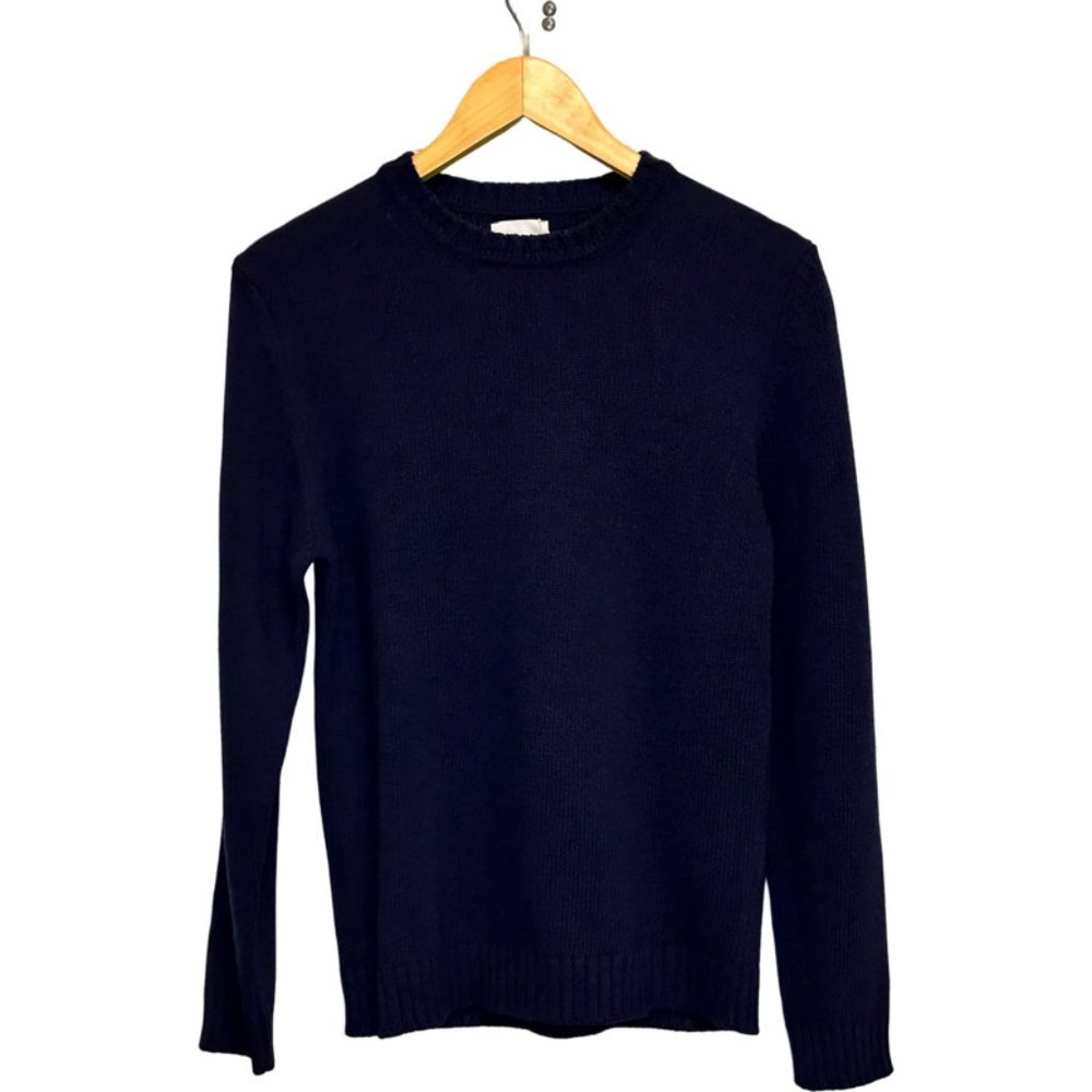 Bellwood Made in Italy Designer Navy Blue Sweater Wool and Cashmere Blend